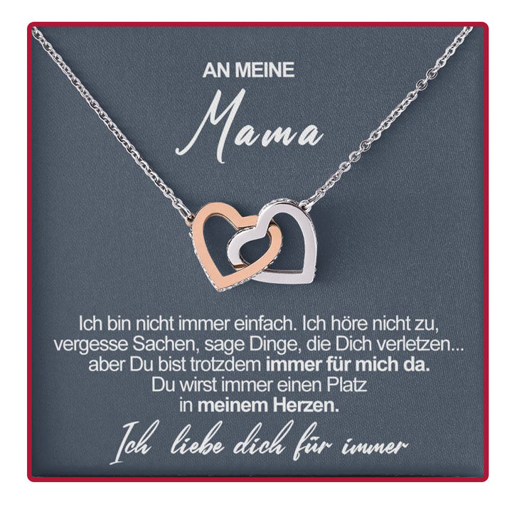 Sterling Silber Halskette - Mit echter Rose - Geliebte Mutter