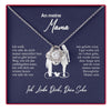 Sterling Silber Halskette - Mit echter Rose - An meine Mama
