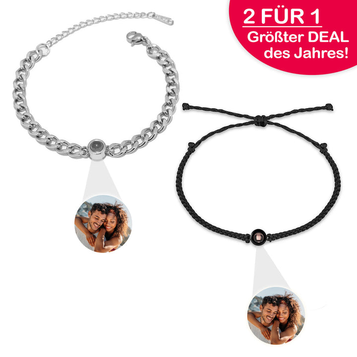Pärchen Paket - Foto Armband - ZAHL 1 NIMM 2