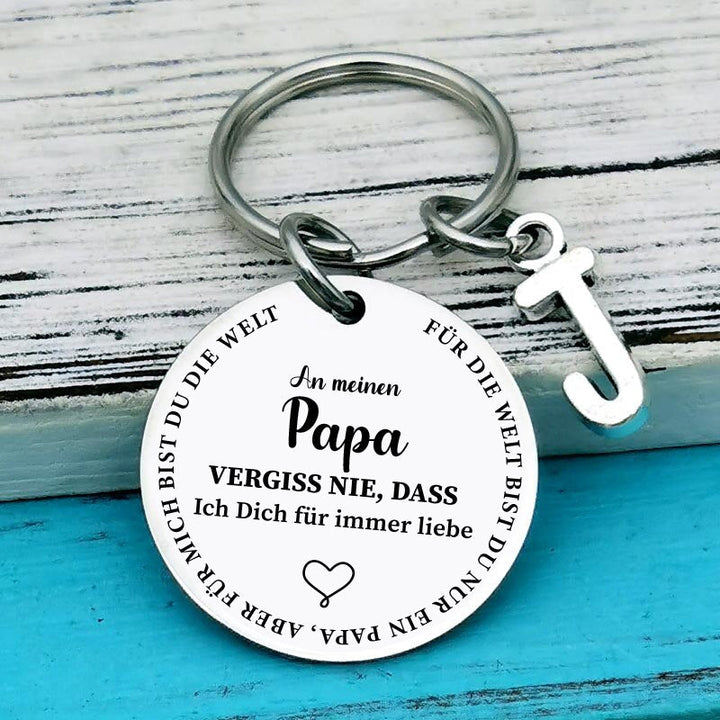 Schlüsselanhänger mit Initial - An meinen Papa