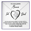 Luxus Silber Halskette mit Rosen Geschenkbox