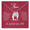 Sterling Silber Halskette - Mit echter Rose - An meine Mama