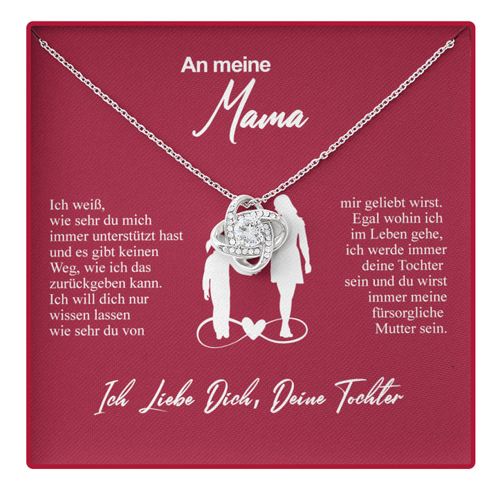 Sterling Silber Halskette - Mit echter Rose - An meine Mama