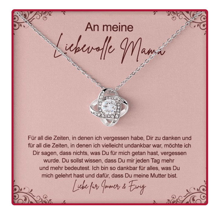 Sterling Silber Halskette mit Rosen Geschenkbox - Liebevolle Mama