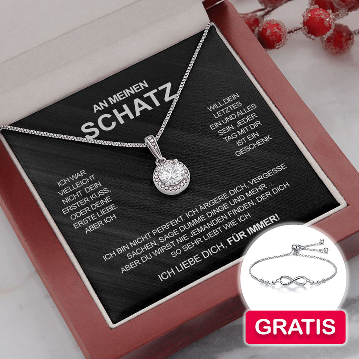 Sterling Silber Halskette Schatz + Armband GRATIS