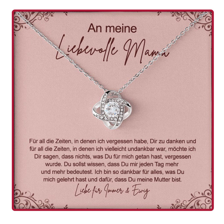 Sterling Silber Halskette - Mit echter Rose - Liebevolle Mutter