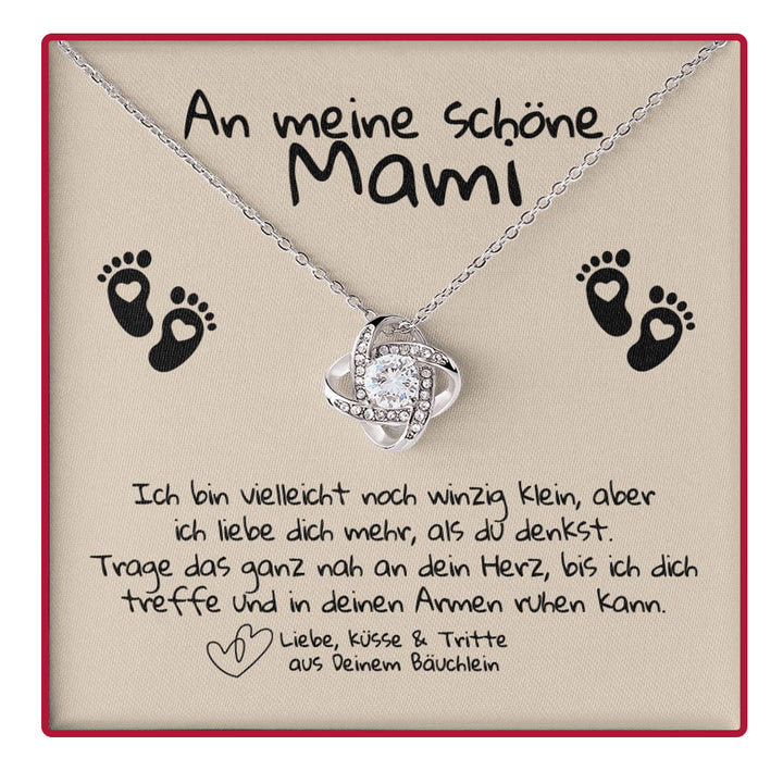 Sterling Silber Halskette mit Rosen Geschenkbox - An meine Mommy