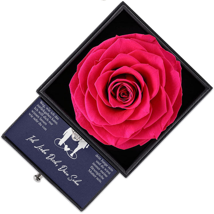 Sterling Silber Halskette mit Rosen Geschenkbox - An meine Mama