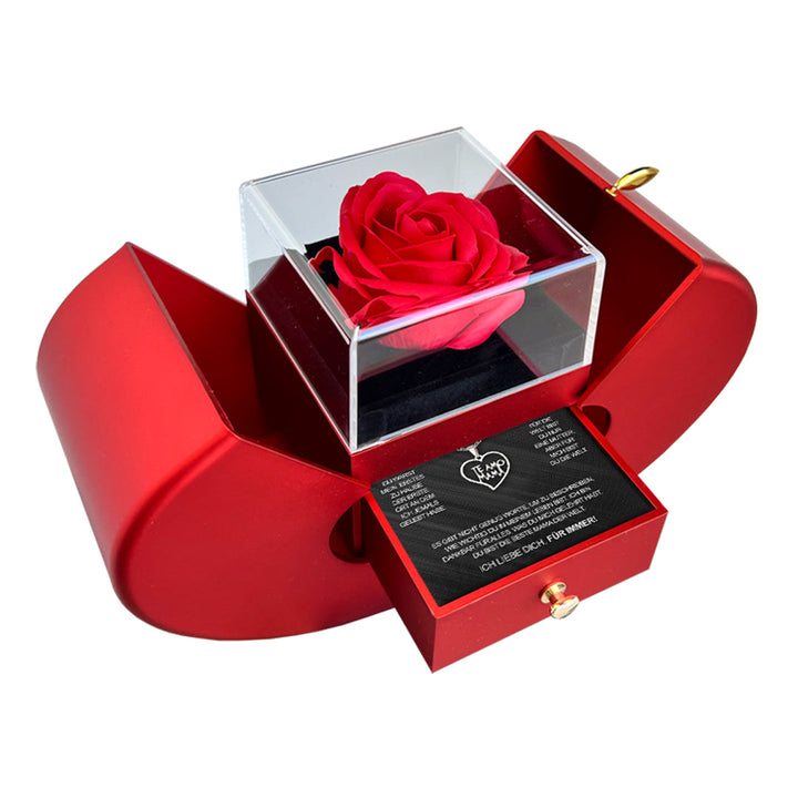Te amo Mama Halskette - Mit echter Rose