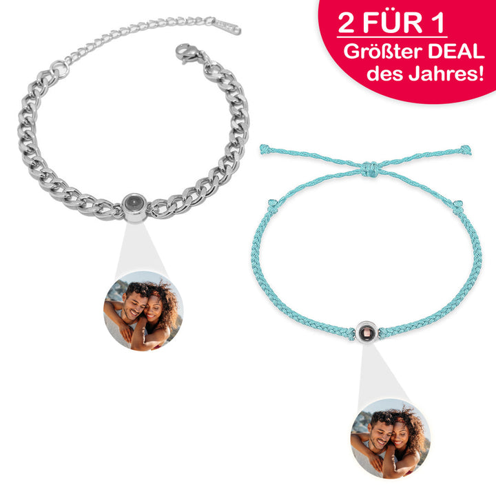 Pärchen Paket - Foto Armband - ZAHL 1 NIMM 2