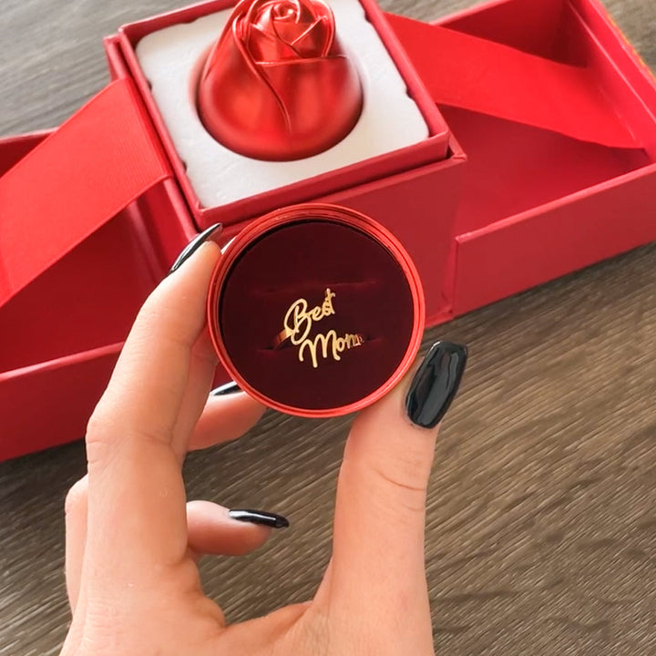 Sterling Silber Ring mit einzigartiger Geschenkbox - Best Mom