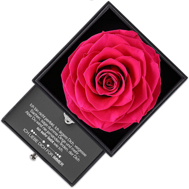 Sterling Silber Halskette mit Rosen Geschenkbox