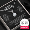 Sterling Silber Halskette Schatz + Ohrringe GRATIS