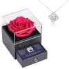 Sterling Silber Halskette mit Rosen Geschenkbox - An meine Mama