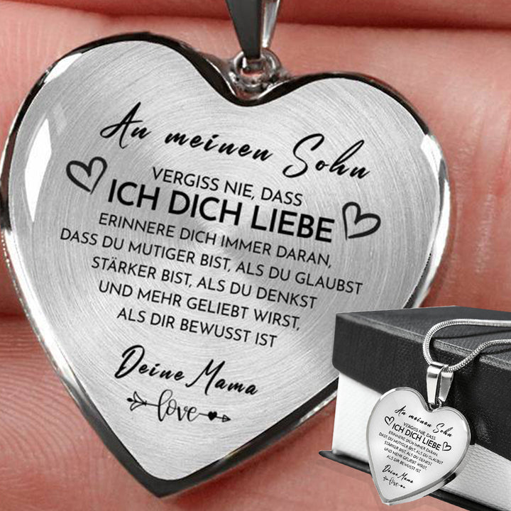 Herz-Halskette - An meinen Sohn von Mama