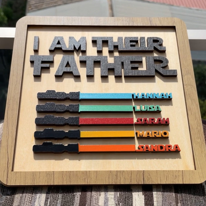 Personalisiertes Lichtschwert Schild - I Am Your Father