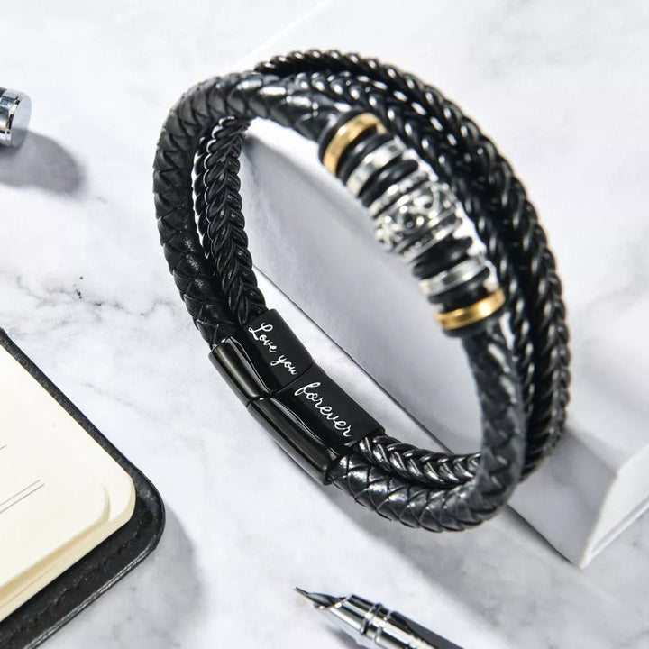 Luxus Leder Armband - An meinen geliebten Sohn