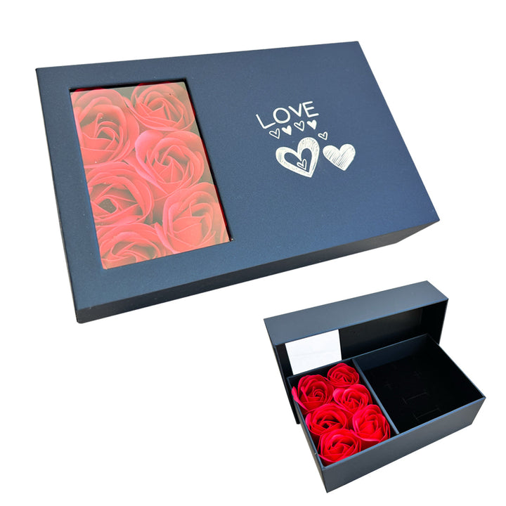 Sterling Silber Halskette - Mit 6 Rosen - An meinen Schatz
