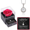 Sterling Silber Halskette mit Rosen Geschenkbox - An meine Stiefmutter