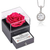 Sterling Silber Halskette mit Rosen Geschenkbox - Beste Mama