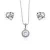 Sterling Silber Halskette & Ohrringe - Rosenbox