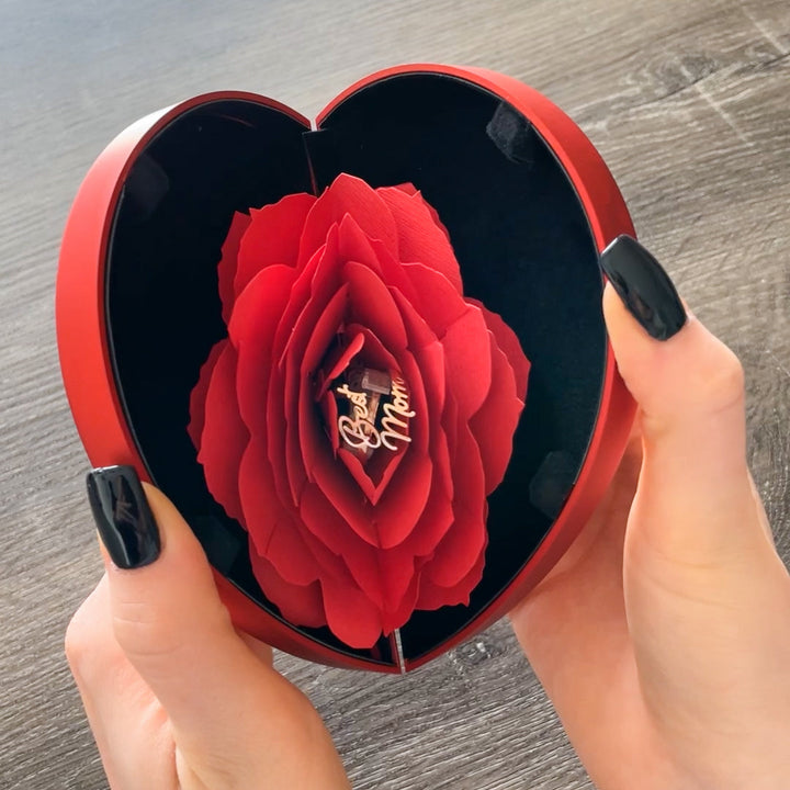 Sterling Silber Ring mit Rosenbox - Best Mom