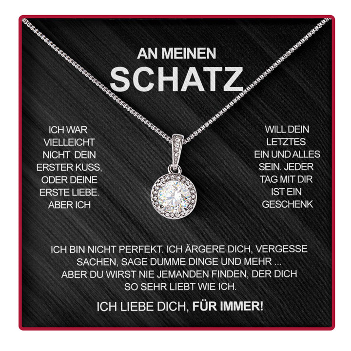 Sterling Silber Halskette mit echter Rose + Ohrringe GRATIS