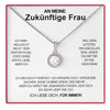 Sterling Silber Halskette - Mit echter Rose - Zukünftige Frau