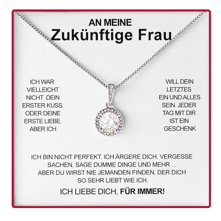 Sterling Silber Halskette - Mit echter Rose - Zukünftige Frau
