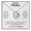 Sterling Silber Halskette - Mit echter Rose - An meine Frau