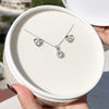Sterling Silber Halskette & Ohrringe - Rosenbox