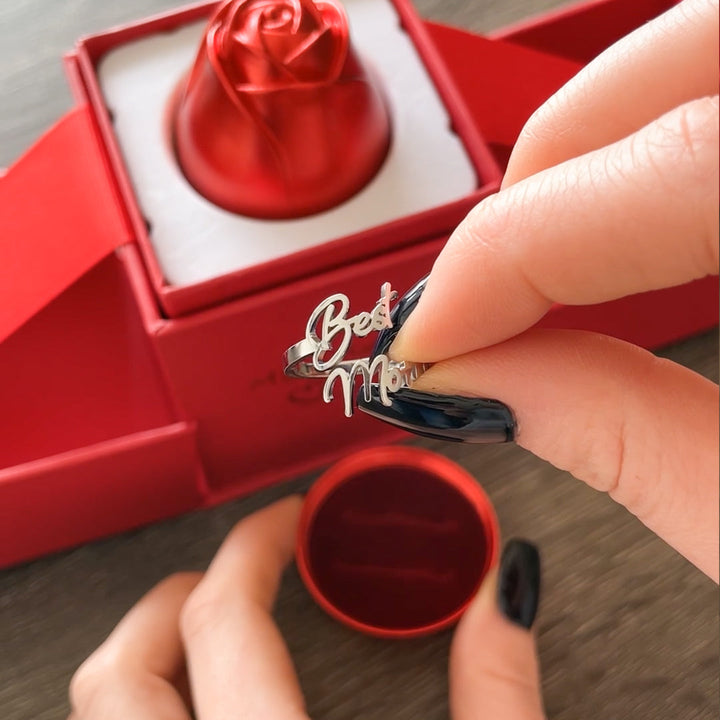 Sterling Silber Ring mit einzigartiger Geschenkbox - Best Mom