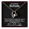 Sterling Silber Halskette - Mit echter Rose - Mein Schatz