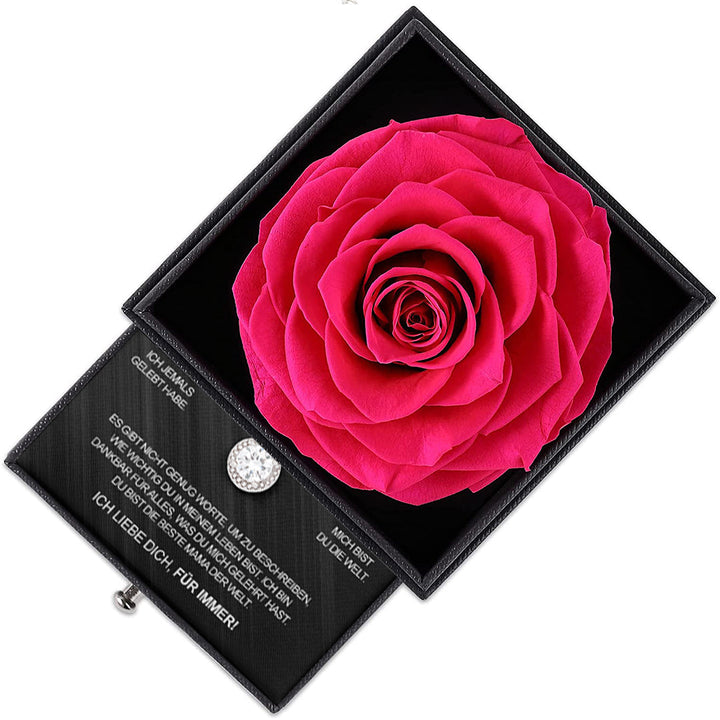 Sterling Silber Halskette mit Rosen Geschenkbox - An meine Stiefmutter