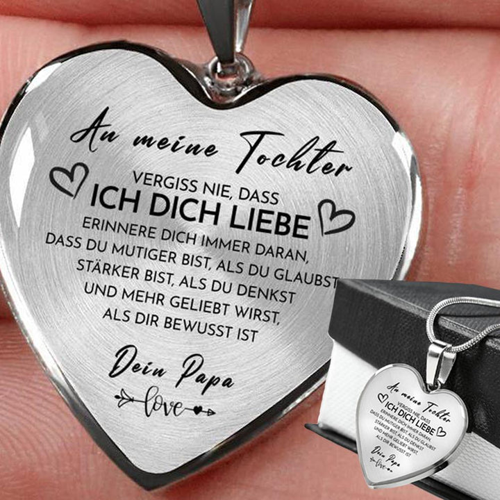 Herz Halskette - An meine Tochter von Papa