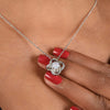 Sterling Silber Halskette - echte Rose - An meinen Schatz
