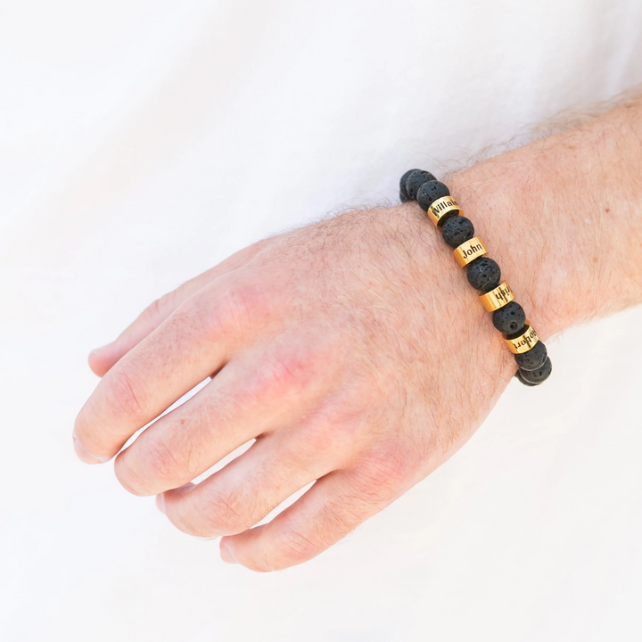 Lavastein Armband - An meinen geliebten Papa