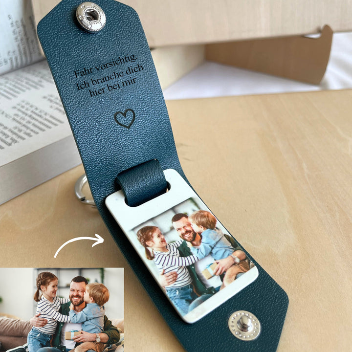 Personalisierter Foto-Schlüsselanhänger - An meinen Papa