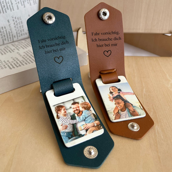 Personalisierter Foto-Schlüsselanhänger - An meinen Papa