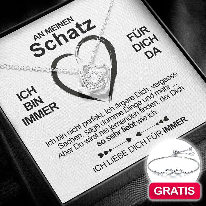 Sterling Silber Halskette Schatz + Armband GRATIS
