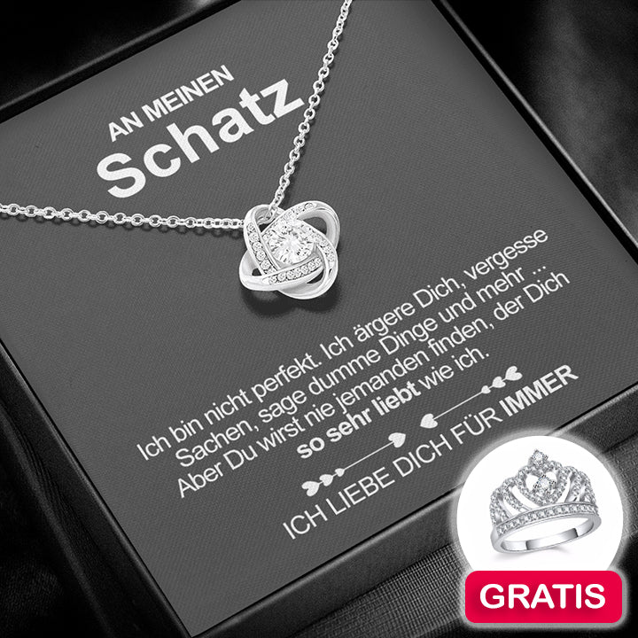 Sterling Silber Halskette Schatz + Ring GRATIS