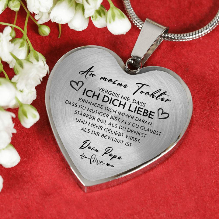Herz Halskette - An meine Tochter von Papa