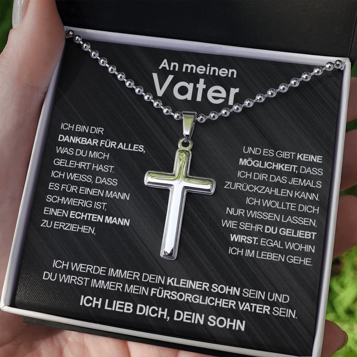 Luxus Kreuz Halskette - An meinen Papa