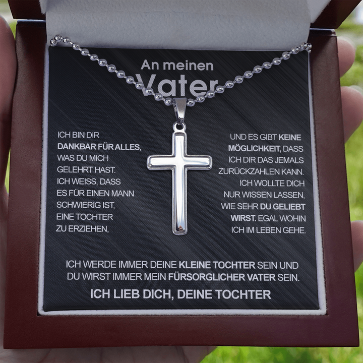 Luxus Kreuz Halskette - An meinen Papa
