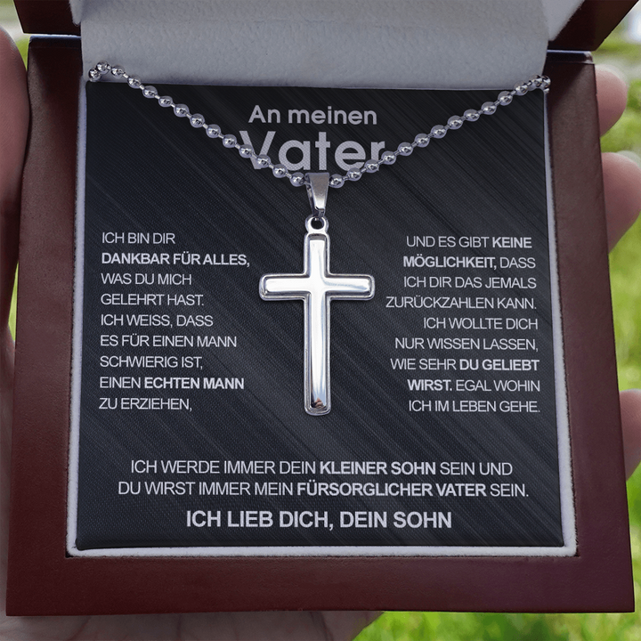 Luxus Kreuz Halskette - An meinen Papa