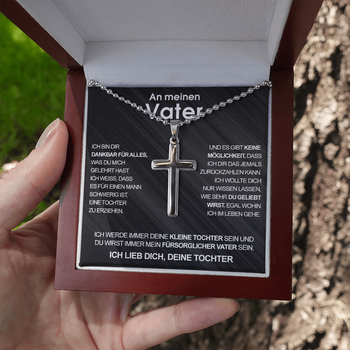 Luxus Kreuz Halskette - An meinen Papa