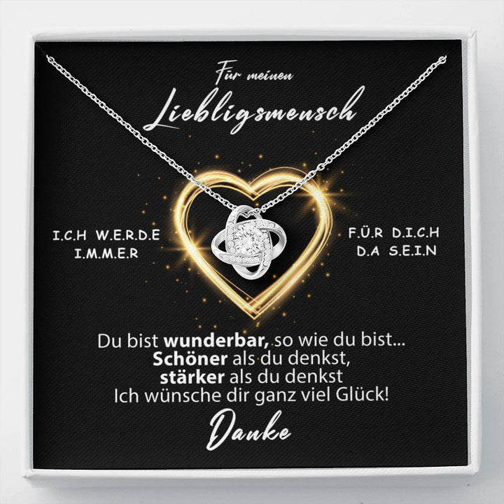Sterling Silber Halskette - Lieblingsmensch + Armband GRATIS