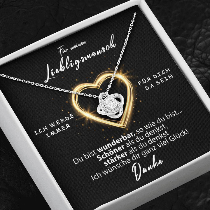 Sterling Silber Halskette - Lieblingsmensch + Armband GRATIS