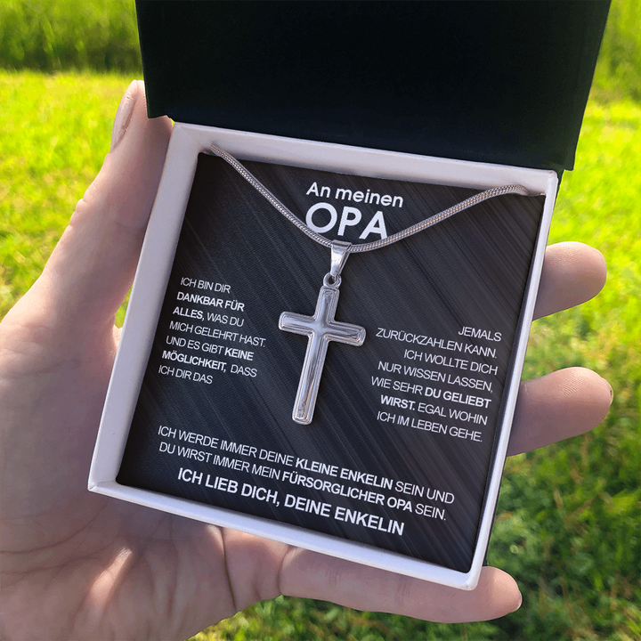 Luxus Kreuz Halskette - An meinen Opa