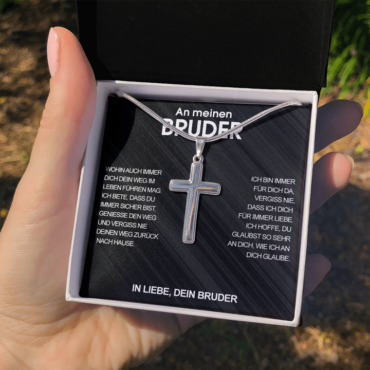 Luxus Kreuz Halskette - An meinen Bruder